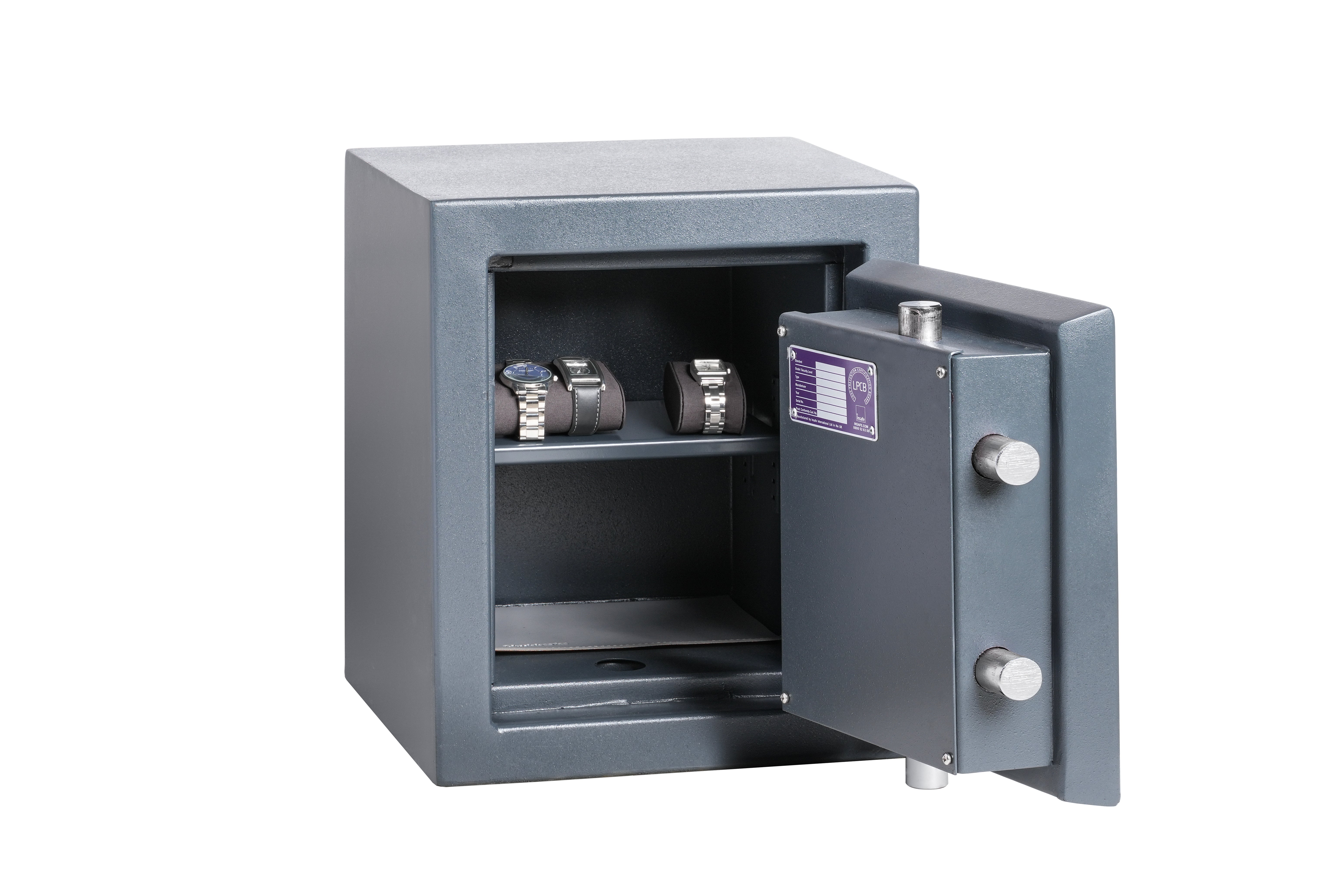 Chubbsafes Grade 2 14E image of open safe with valuables inside