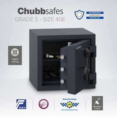 Chubbsafes Grade 5 - Size 40E safe with open door.