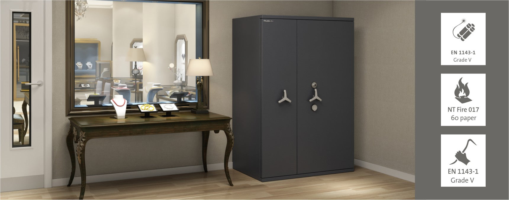 Chubbsafes, Triforce Eurograde 5 Safe – Size: 1090K – KEY LOCK