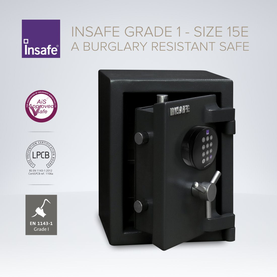 Insafe, Britannia Eurograde 1 Safe – Size: 15E – ELECTRONIC LOCK