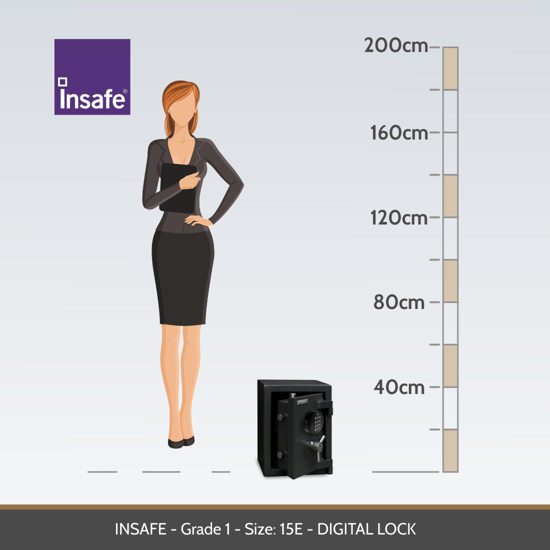 Insafe, Britannia Eurograde 1 Safe – Size: 15E – ELECTRONIC LOCK