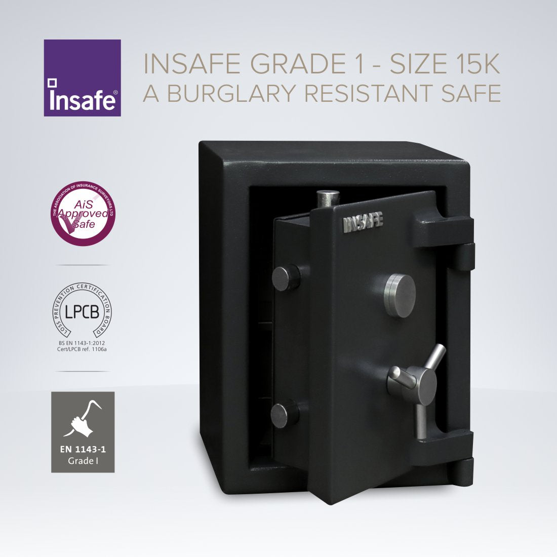 Insafe, Britannia Eurograde 1 Safe – Size: 15K – KEY LOCK