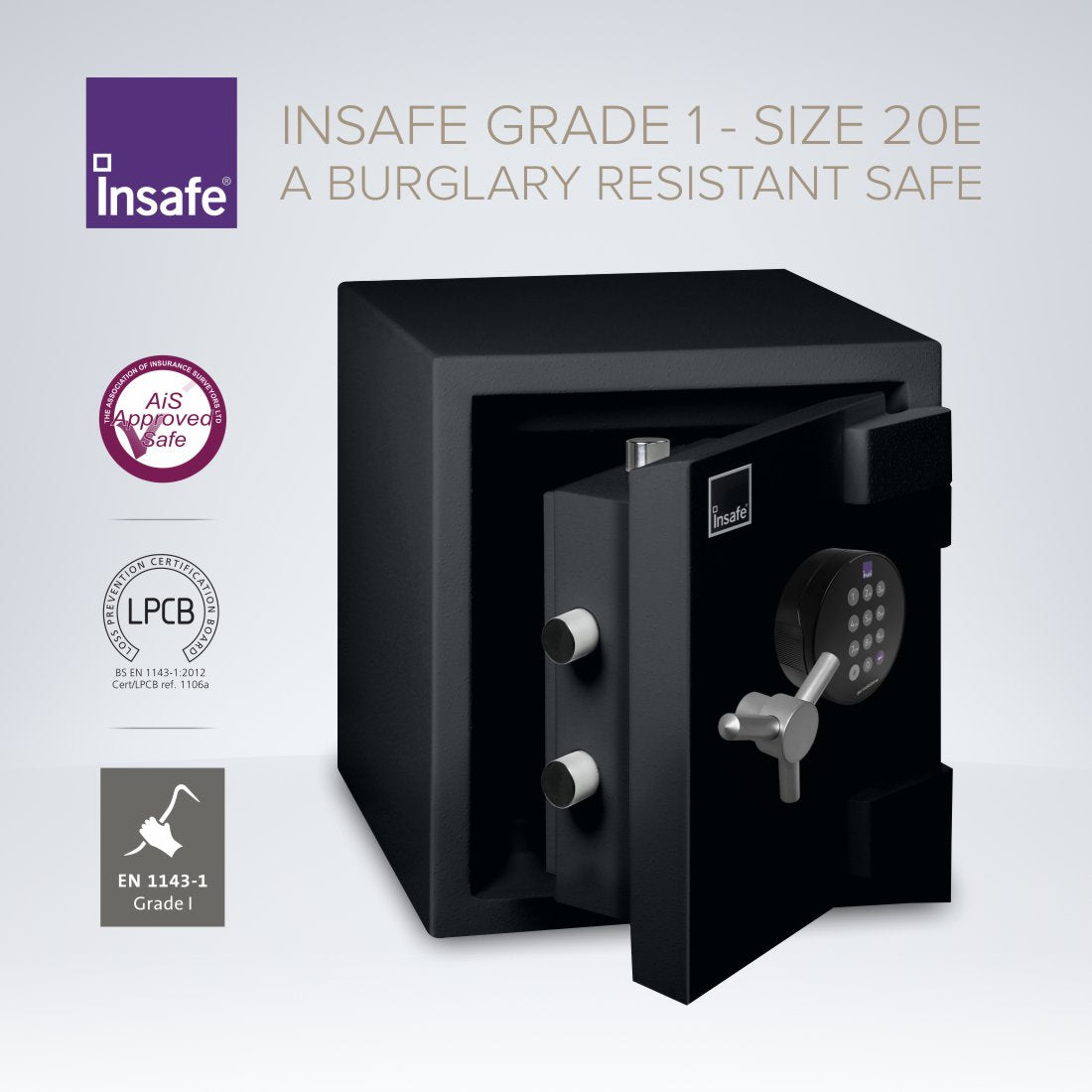 Insafe, Britannia Eurograde 1 Safe – Size: 20E – ELECTRONIC LOCK