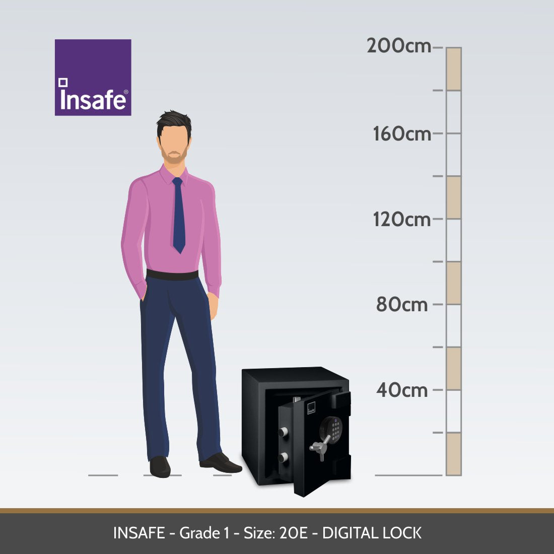 Insafe, Britannia Eurograde 1 Safe – Size: 20E – ELECTRONIC LOCK