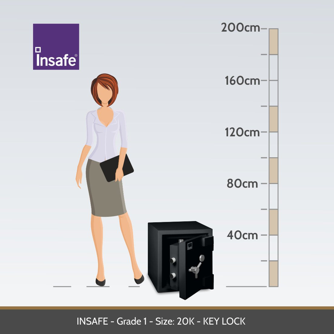 Insafe, Britannia Eurograde 1 Safe – Size: 20K – KEY LOCK