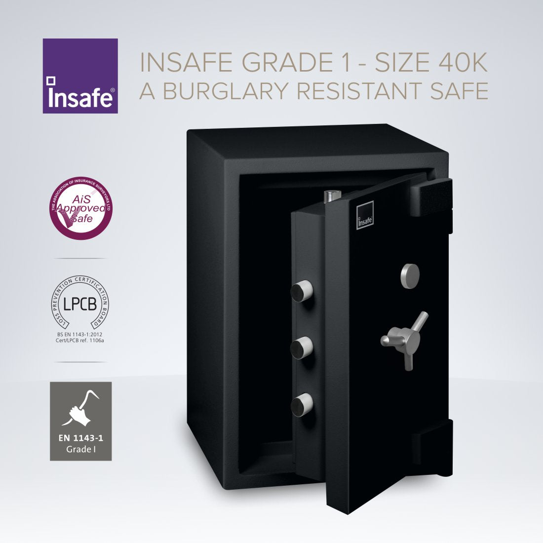 Insafe, Britannia Eurograde 1 Safe – Size: 40K – KEY LOCK