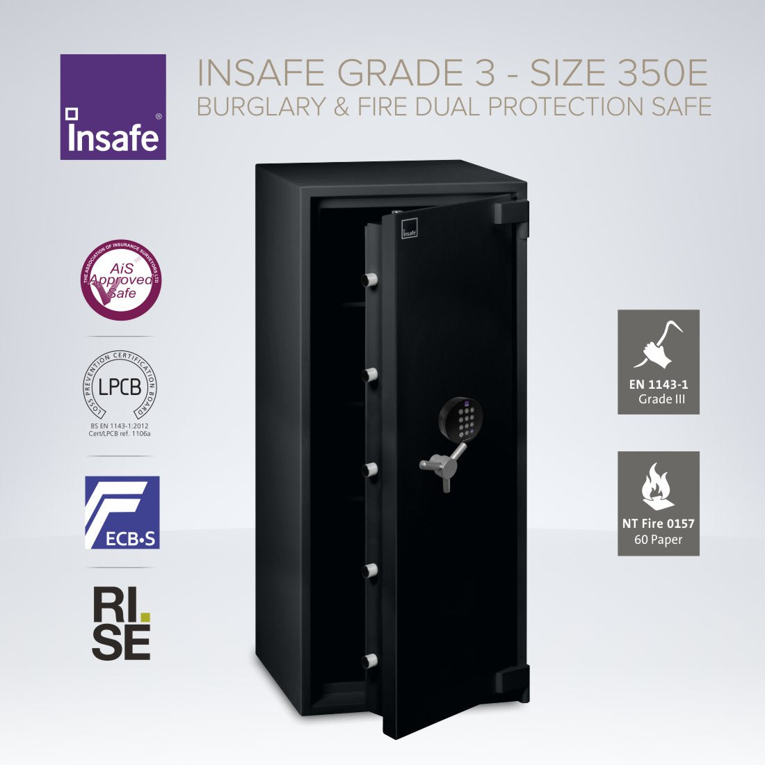 Insafe, Eurograde 3 Safe - Size: 350E - DIGITAL LOCK