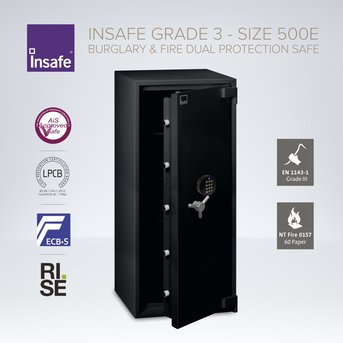Insafe, Eurograde 3 Safe – Size: 500E – DIGITAL LOCK