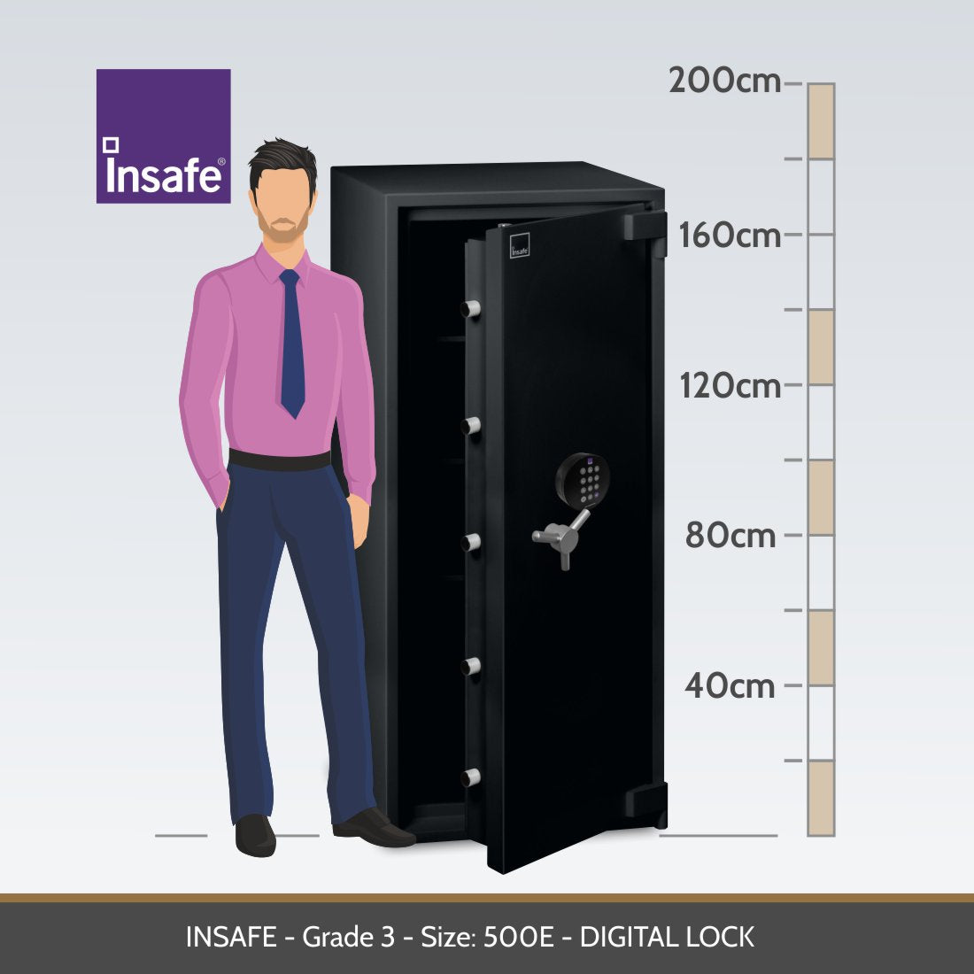 Insafe, Eurograde 3 Safe – Size: 500E – DIGITAL LOCK