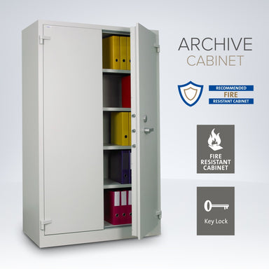 Archive Fire-Resistant Document Cabinet Size: 880K - KEY LOCK