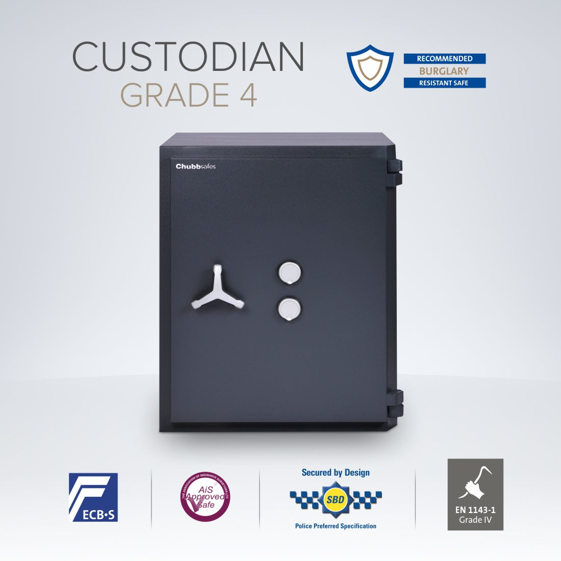 Chubbsafes, Custodian Eurograde 4 Safe - Size: 170 - DUAL KEY LOCKING