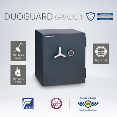 Chubbsafes, DuoGuard Eurograde 1 Safe - Size: 110E - DIGITAL LOCK
