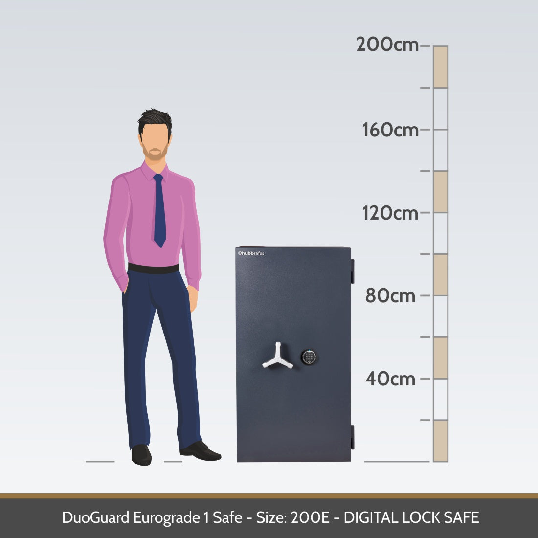 Chubbsafes, DuoGuard Eurograde 1 Safe - Size: 200E - DIGITAL LOCK