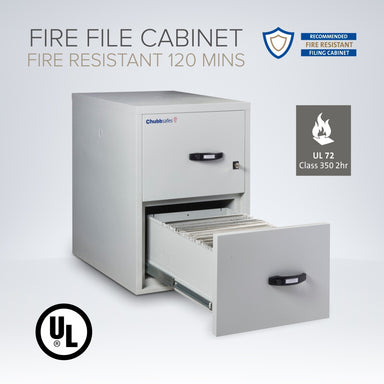 Chubbsafes Fire File 120 Filing Cabinet 2 DRAWER key lock