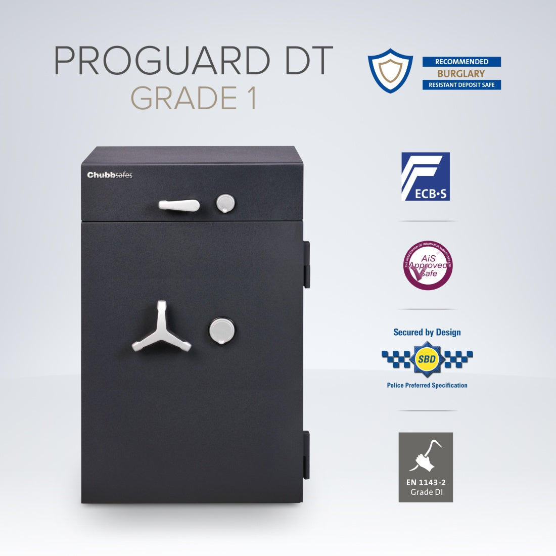 Chubbsafes, ProGuard DT Grade 1 Deposit Safe - Size: 200K - KEY LOCK