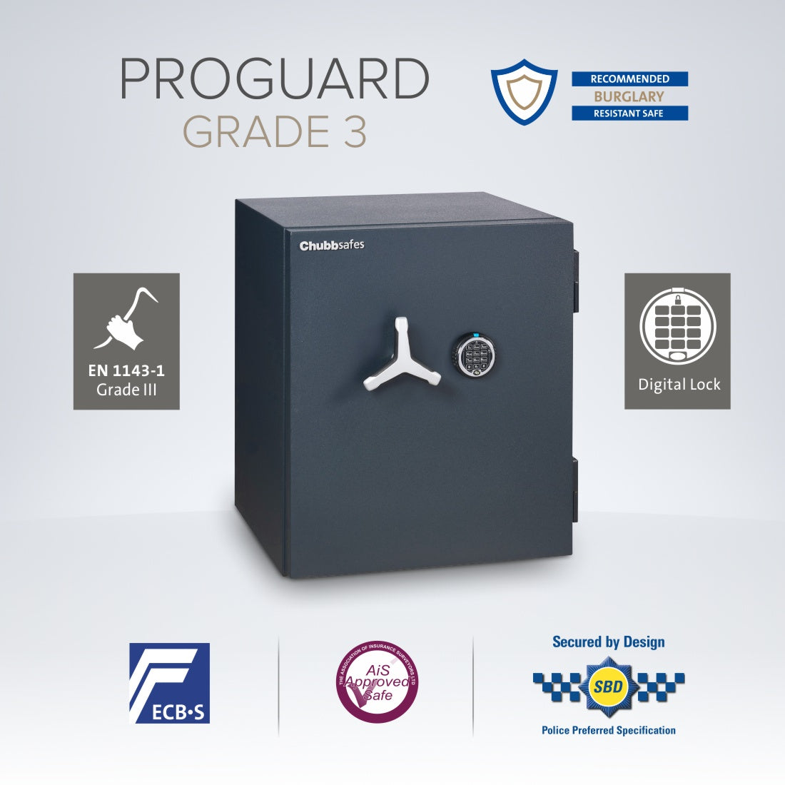 Chubbsafes ProGuard Eurograde 3 Safe Size 110E Digital locking safe