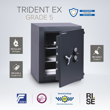Chubbsafes Trident EX Eurograde 5 Safe Size 170 duel key locking