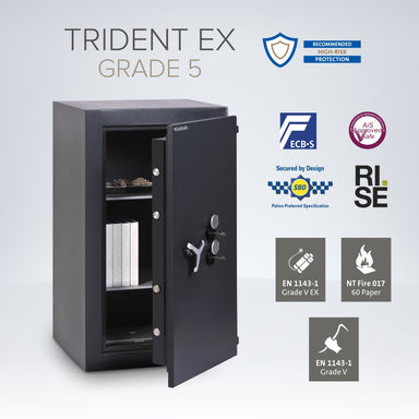Chubbsafes Trident EX Eurograde 5 Safe Size 310 duel key locking