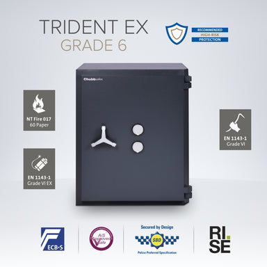 Chubbsafes Trident EX Eurograde 6 Safe Size 170 duel key locking