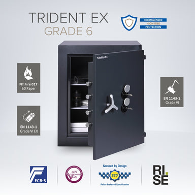Chubbsafes Trident EX Eurograde 6 Safe Size 210 Dual Key Locking